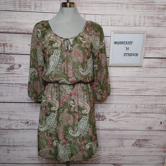 BANANA Republic Paisley Dress Size 2 - Picture 2 of 13